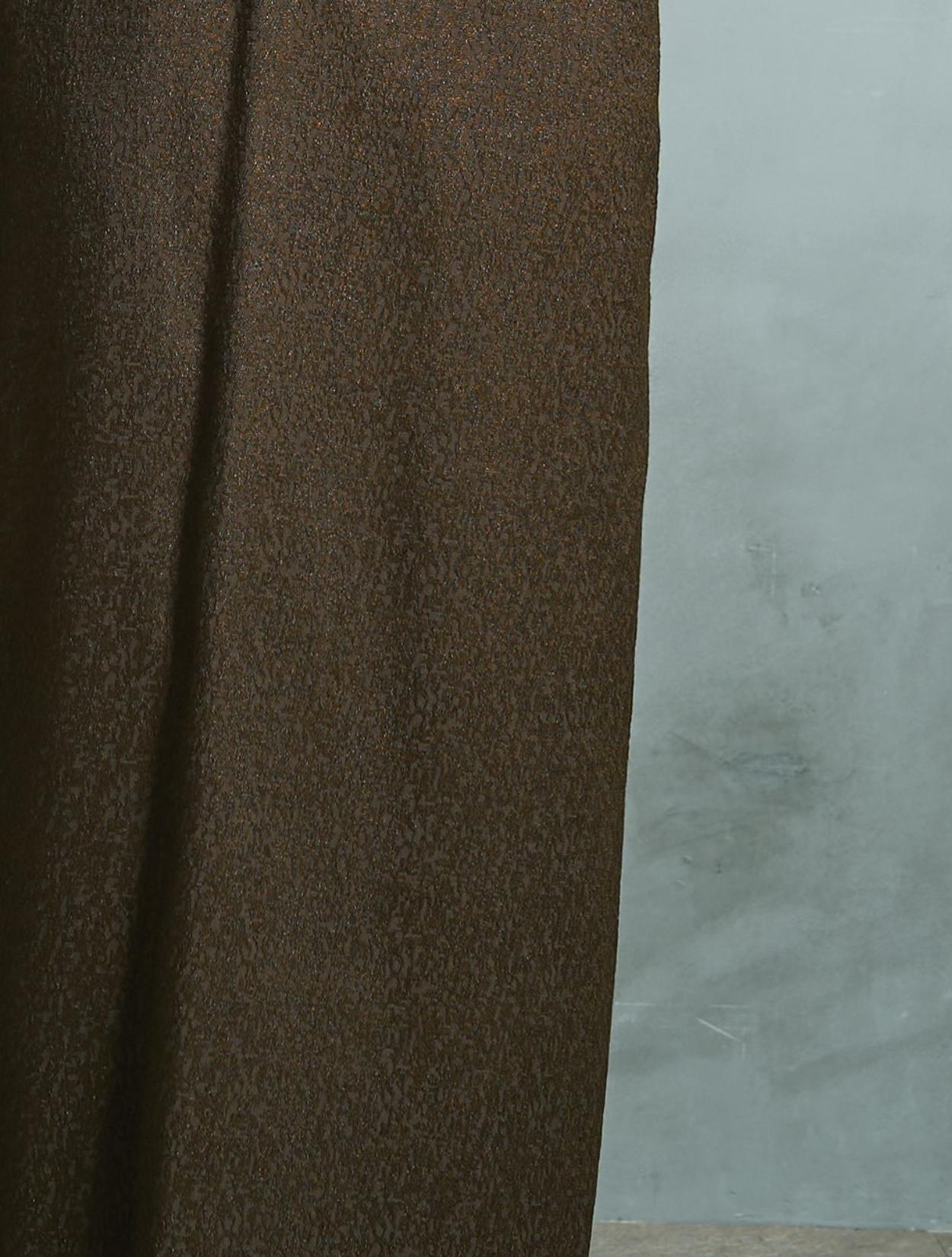 M/L】シアートップス付きジャガードドレス（ブラウンカーキ）DPSET0763