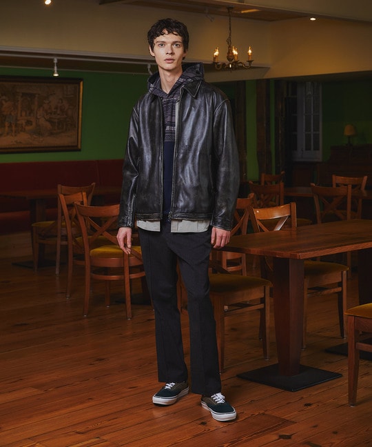 The DUFFER 本革 羊革 シングルライダースジャケット Lサイズブラウン