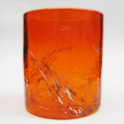琉球ガラス・柄ロックグラス[赤] | イートクサンドットコム