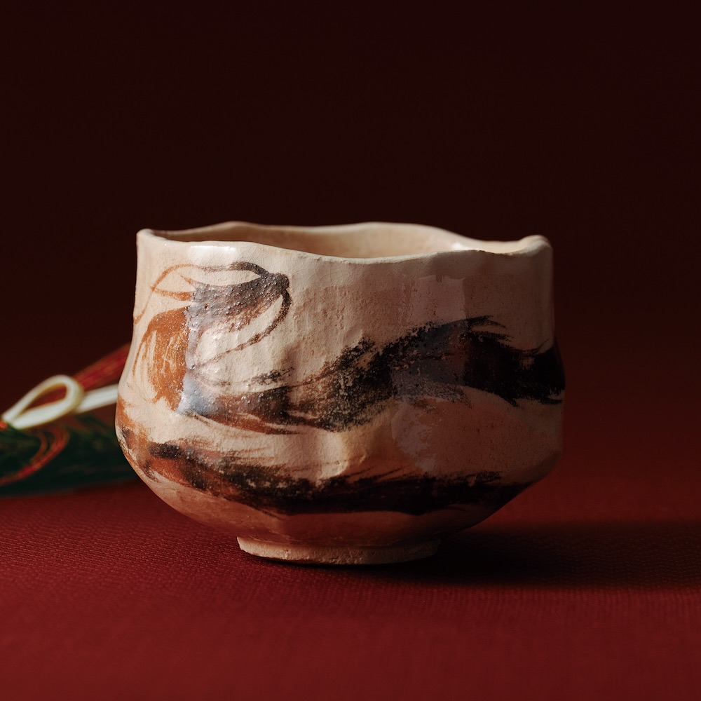 値下げ】吉村楽入 茶碗 流鏑馬 茶道具 箱あり 午年 値下げ】吉村楽入