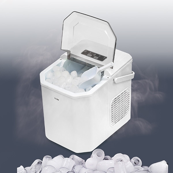 WIE 製氷機【ハンドル付き氷バスケット 高速製氷 自動洗浄機能 省エ