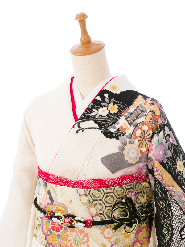 振袖|白系|5S327|対応身長:153-163cm|ｻｲｽﾞ:7号-13号｜全国宅配可の「e