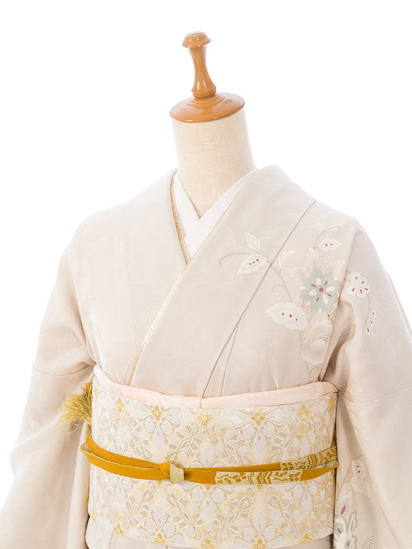 ワイドサイズ ふくよかサイズ 長じゅばん付き 正絹振袖 165cm a241