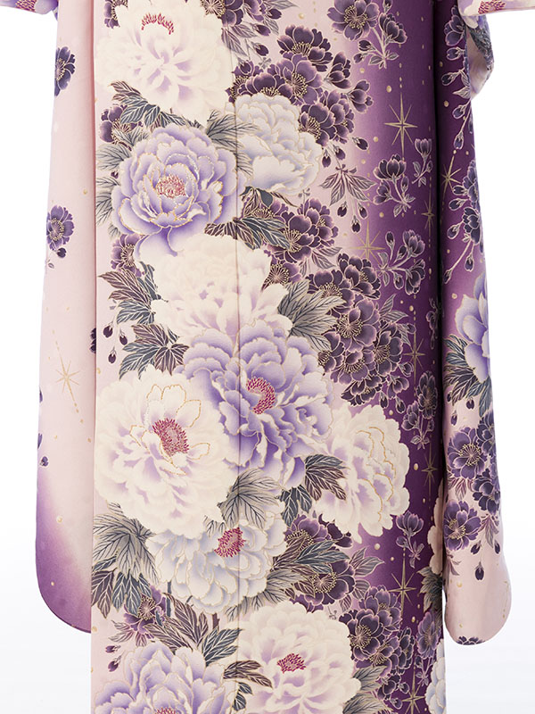 振袖|紫系|牡丹 桜 |対応身長:153-165cm|ｻｲｽﾞ:7号-13号|6S178｜全国