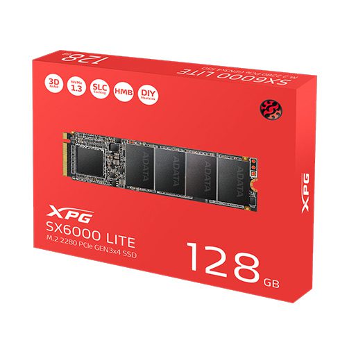 Adata XPG SX6000 Lite PCIe Gen3x4 M.2 2280 Solid State Drive 128GB