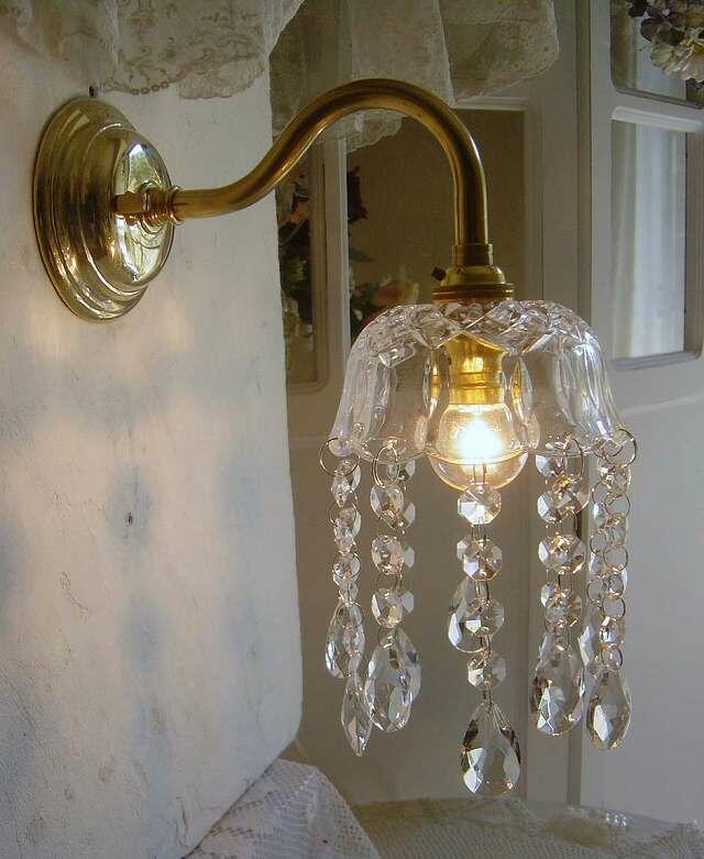 ミニシャンデリア 19世紀 ウランガラス フランス 超ミニシェード