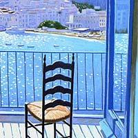 パステル画「くつろぎの時間」フランシスコ・ボッシュ 原画 希少