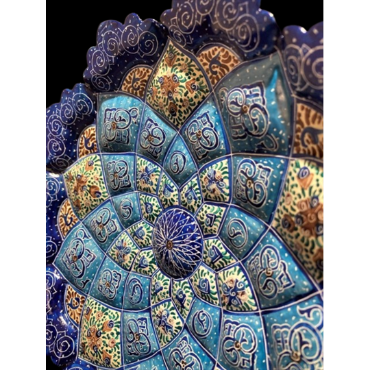 ペルシャ】ミナカリ お皿 サファイアブルー