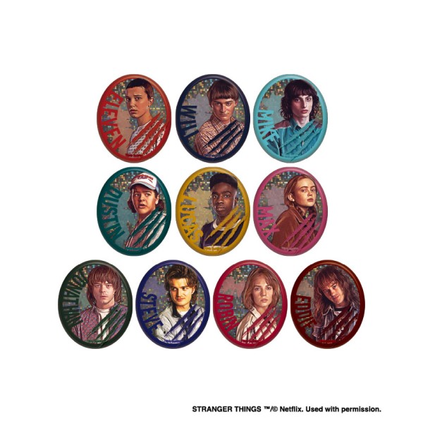 STRANGER THINGS ホログラム缶バッジコレクション【1BOX 10箱入り
