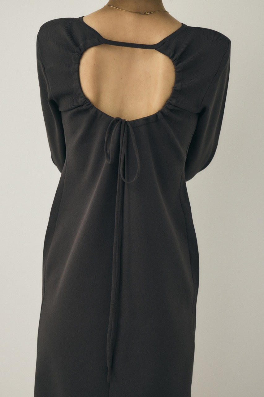 M_ | バックオープンニットワンピース リサイクルポリエステル使用