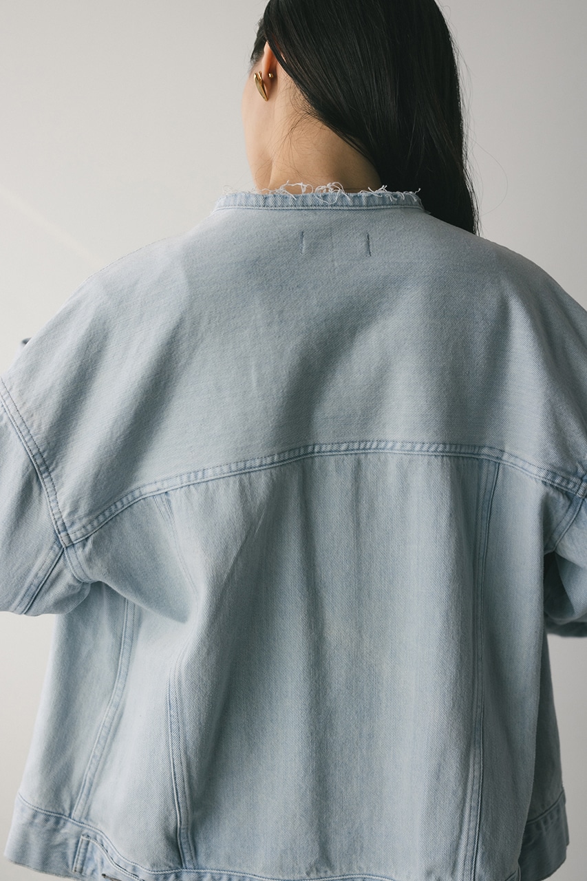 STYLEMIXER | ノーカラーデニムジャケット (デニムジャケット ) |SHEL