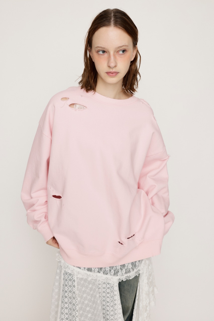 SLY | CRUSHED OVER SWEAT トップス (Tシャツ・カットソー(長袖