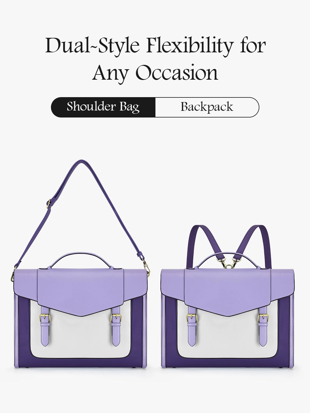 Julie Vintage Vegan Briefcase - Classic Elegance for Work and