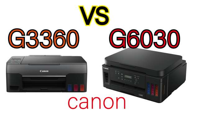 Canon G3360とG6030の違いを比較してみた【キャノンプリンター
