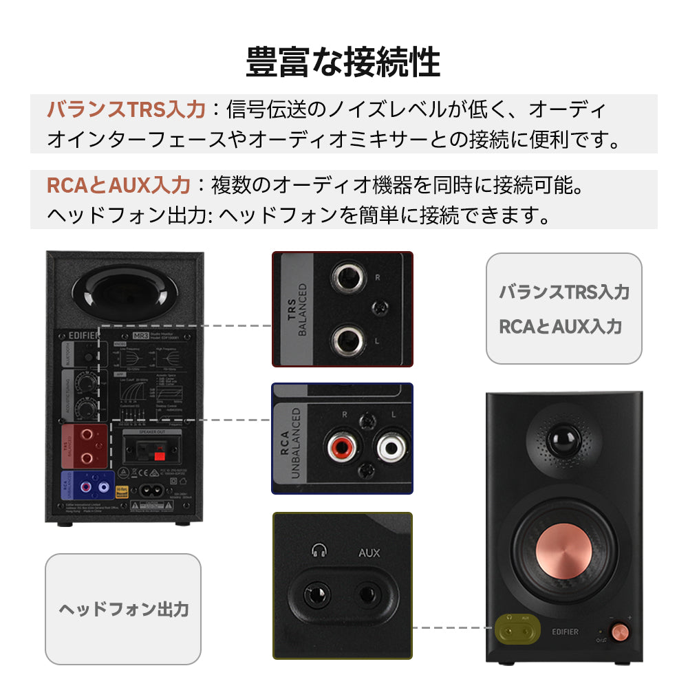 Edifier公式｜高解像度音質と多彩な機能を備えたEdifier MR3スピーカー