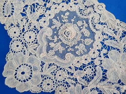 アンティークブリュッセル デュセス＆ポワンドガーズレース付け襟