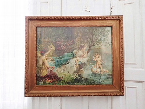 特大 油彩 フランスアンティーク 婦人画 大型 134619016.jpg