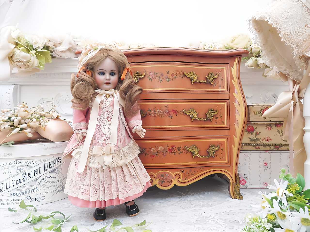 オーストリア アンティークビミニ フィギュア入りグラス オーストリア