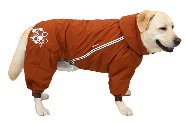 フルッタ マッドベンチャーオーバーオール 足付レインコート 犬の