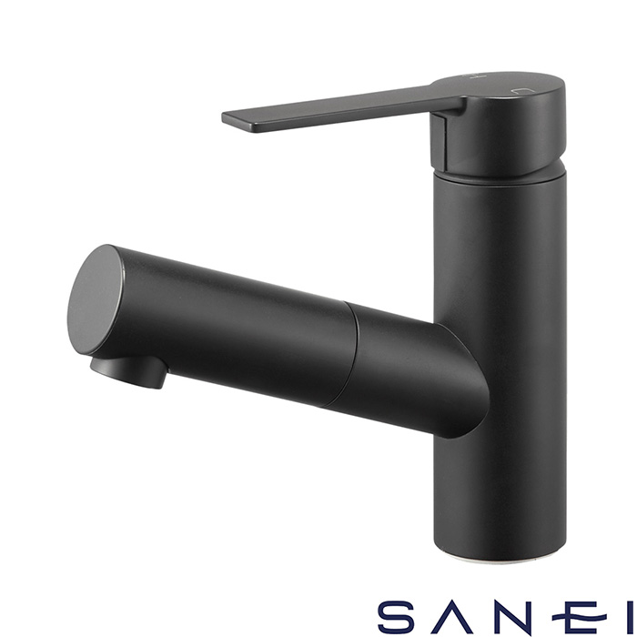 column 洗面混合栓（シャワーホース） K37531EJV-MDP SANEI 艶消黒