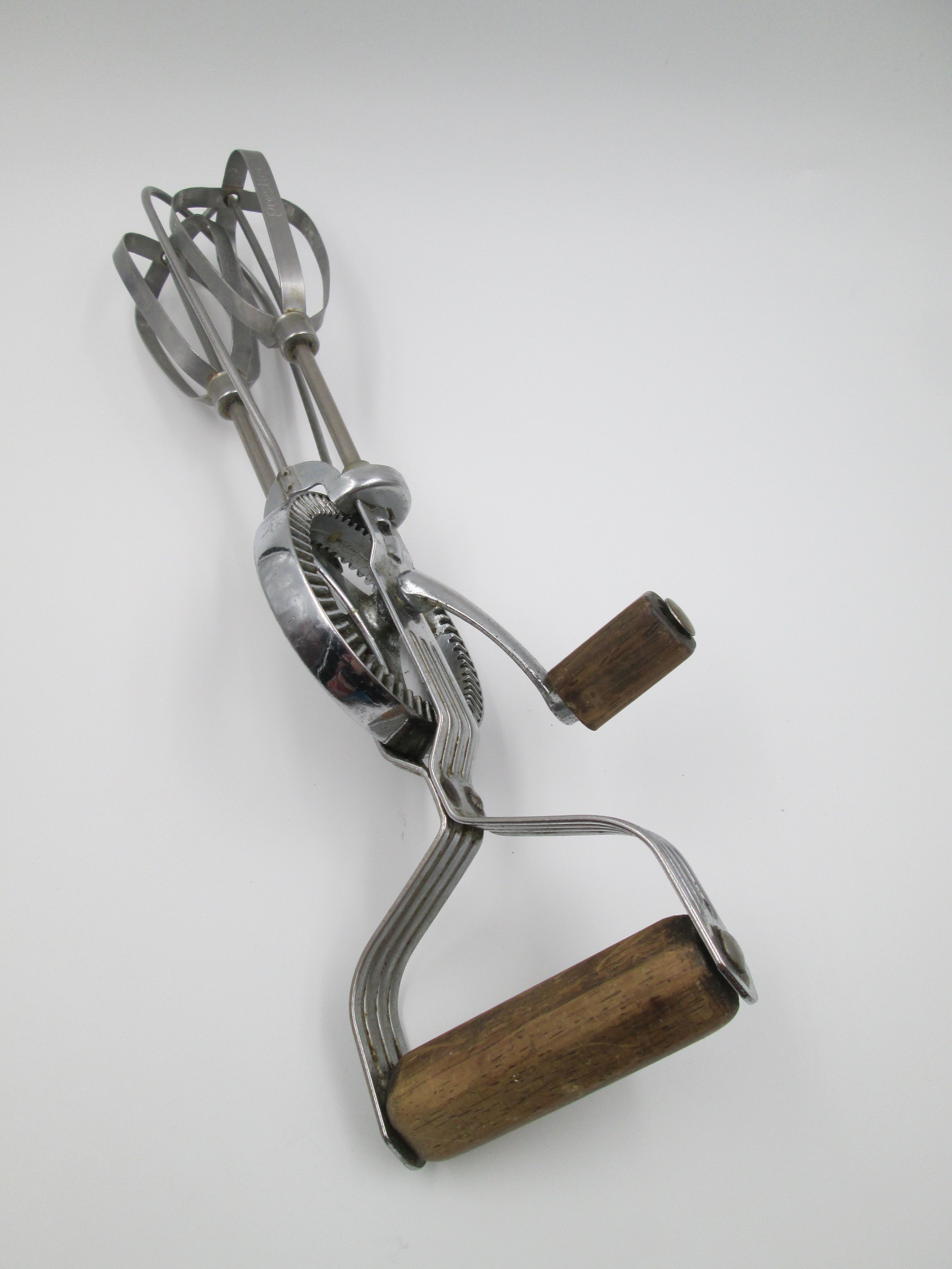 Prestige Egg Beater Wire Whisk England 1940s Steel Wood | El