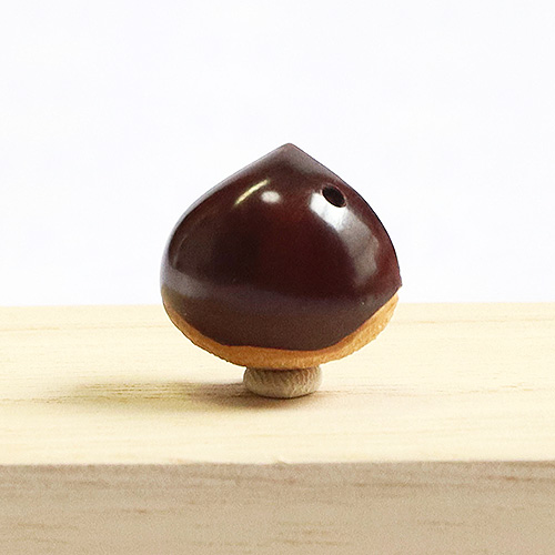 黄楊根付 栗（小々）【岡壱名入り】｜京都の着物和装小物 ゑり正