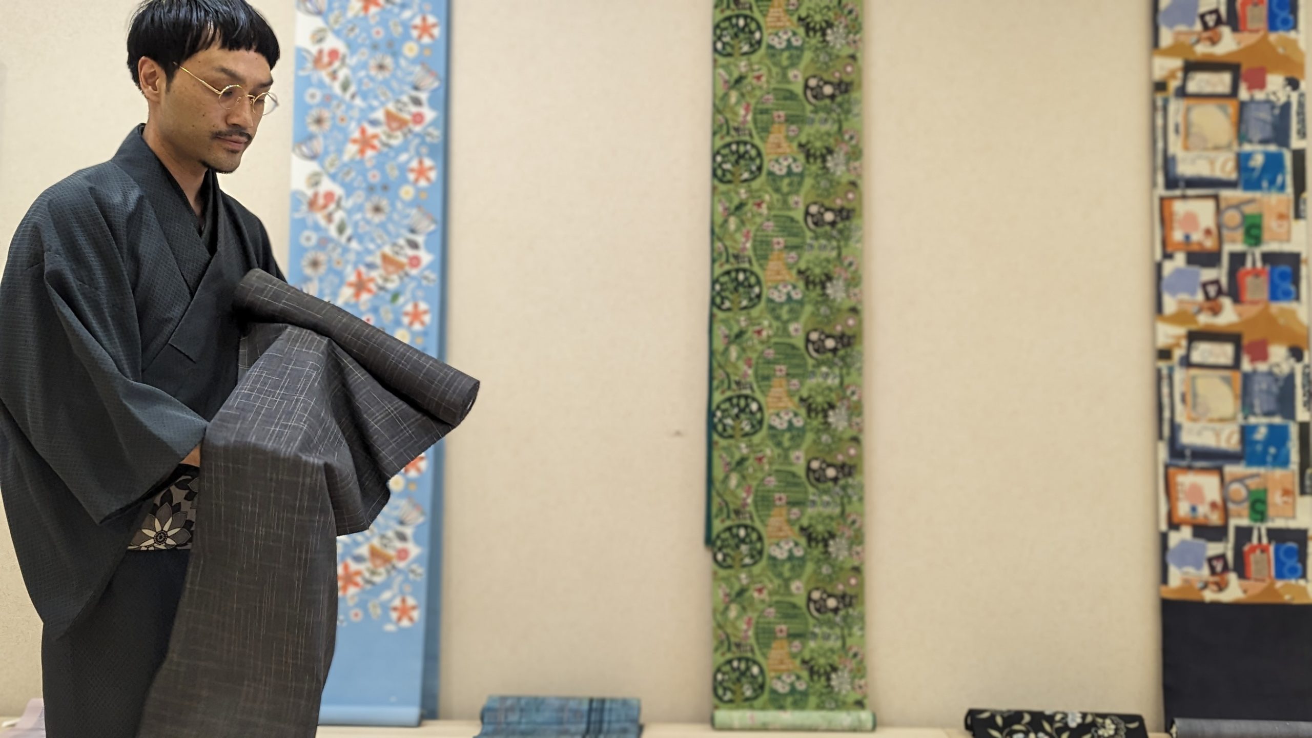 有松鳴海絞 「折縫い・竜巻絞り×博多織」 八寸名古屋帯 オールシーズン