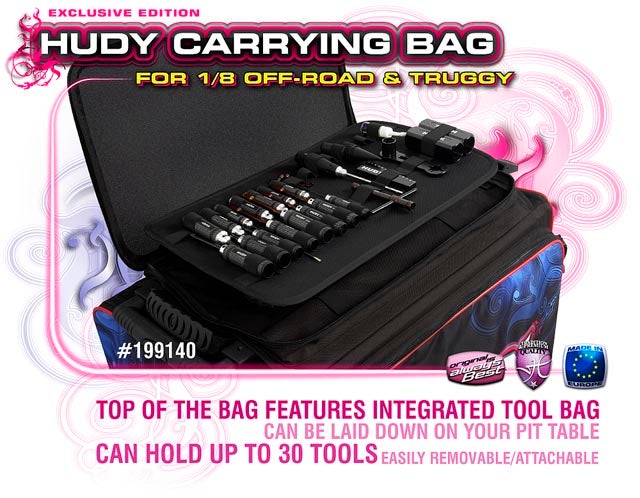 Hudy 1:8 Off-Road & Truggy Carrying Bag + Tool Bag - Exclusive
