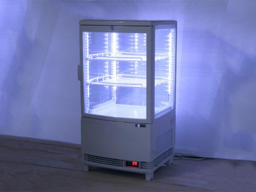 光る冷蔵ショーケース/LED冷蔵ガラスケース/冷蔵ビールケース/照明つき