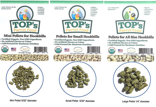 Tops Organic Pellets Mini - Parrotlets, Finches, Lovebirds