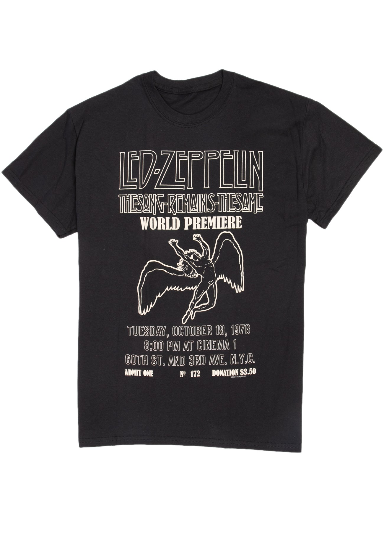 Unisex Led Zeppelin T-Shirt - World Premier - Black – Eye Candy