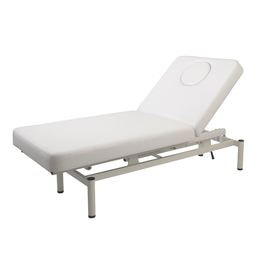 電動昇降マッサージベッドEX ホワイト（フェイスマット・アームレスト