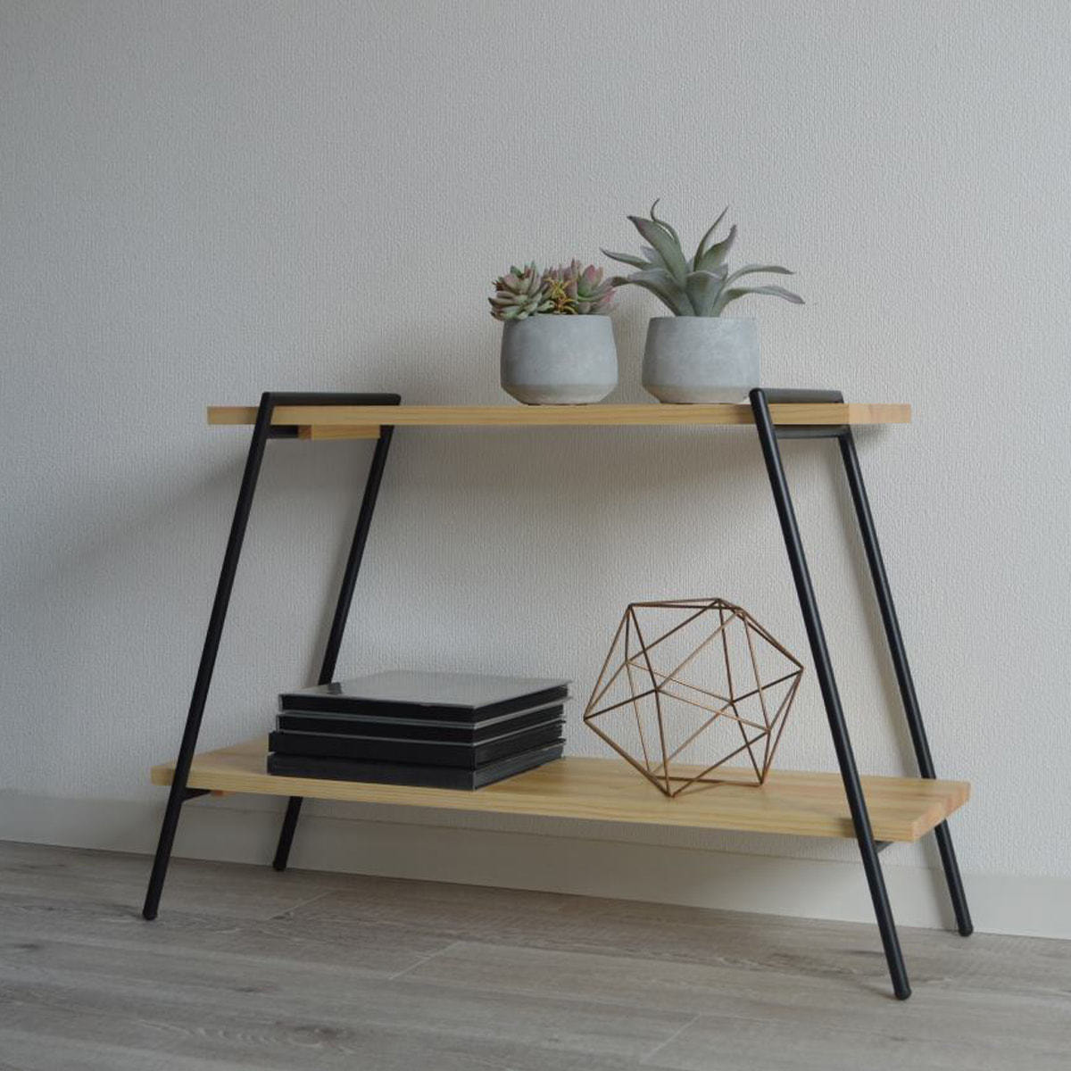 アイアンレッグラック 2段 ナチュラル（ILR2-NA）の通販・卸売り