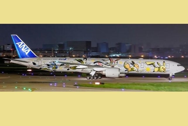 Flaps Down ANA All Nippon Pokemon Picachu Boeing 777-300ER JA784A