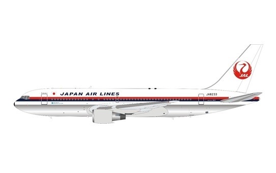 JAL Japan Air Lines Polished Boeing 767-246 JA8233 with stand JFox