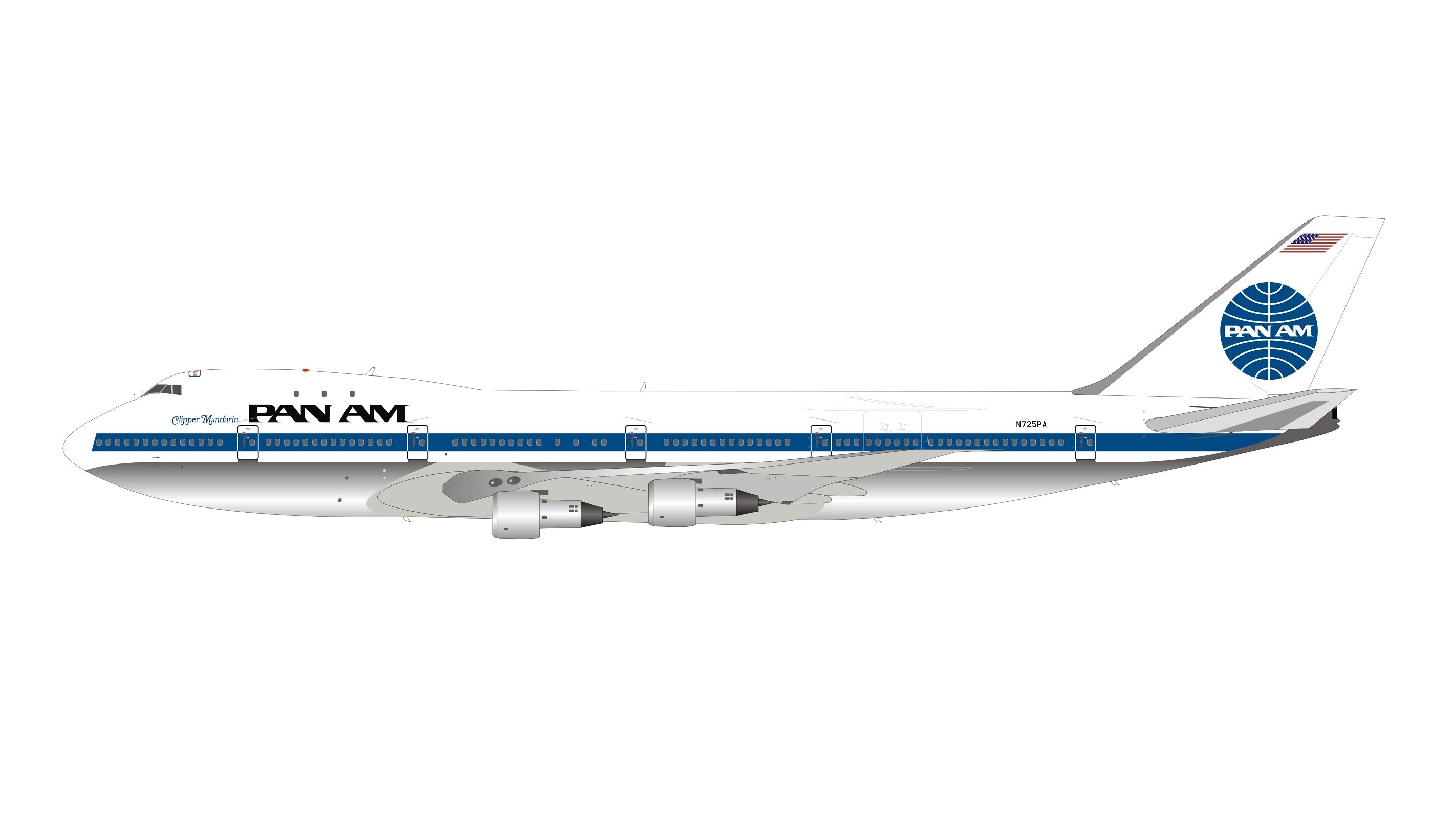 Pan Am Boeing 747-200 N725PA with stand InFlight IF741PA0121P