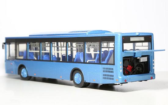 1:42 Scale Blue Diecast Yutong ZK6128HG City Bus Model [CB6T028