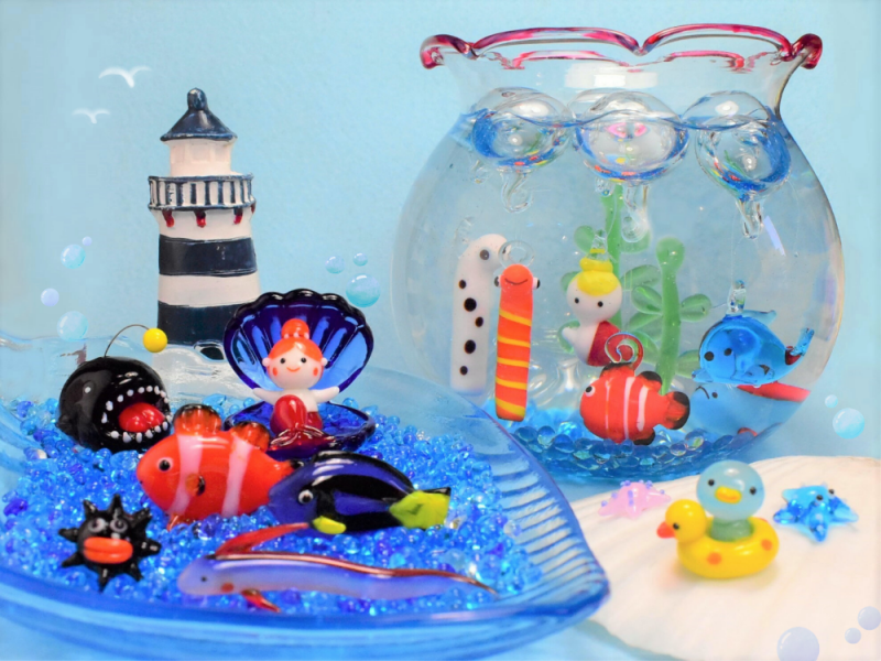 ガラス細工 ミニチュア オファー クローバー ガラス細工 ミニチュア