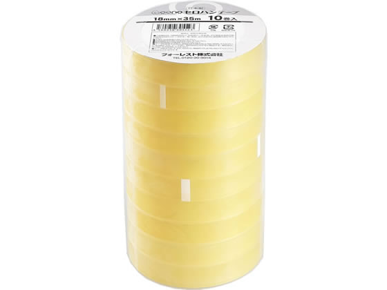 Goono セロハンテープ 18mm×35m 10巻 通販【フォレストウェイ】