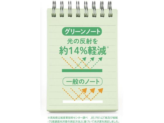 アックスコーポレーション ダブルリンググリーンノートB5 7mm罫 IA