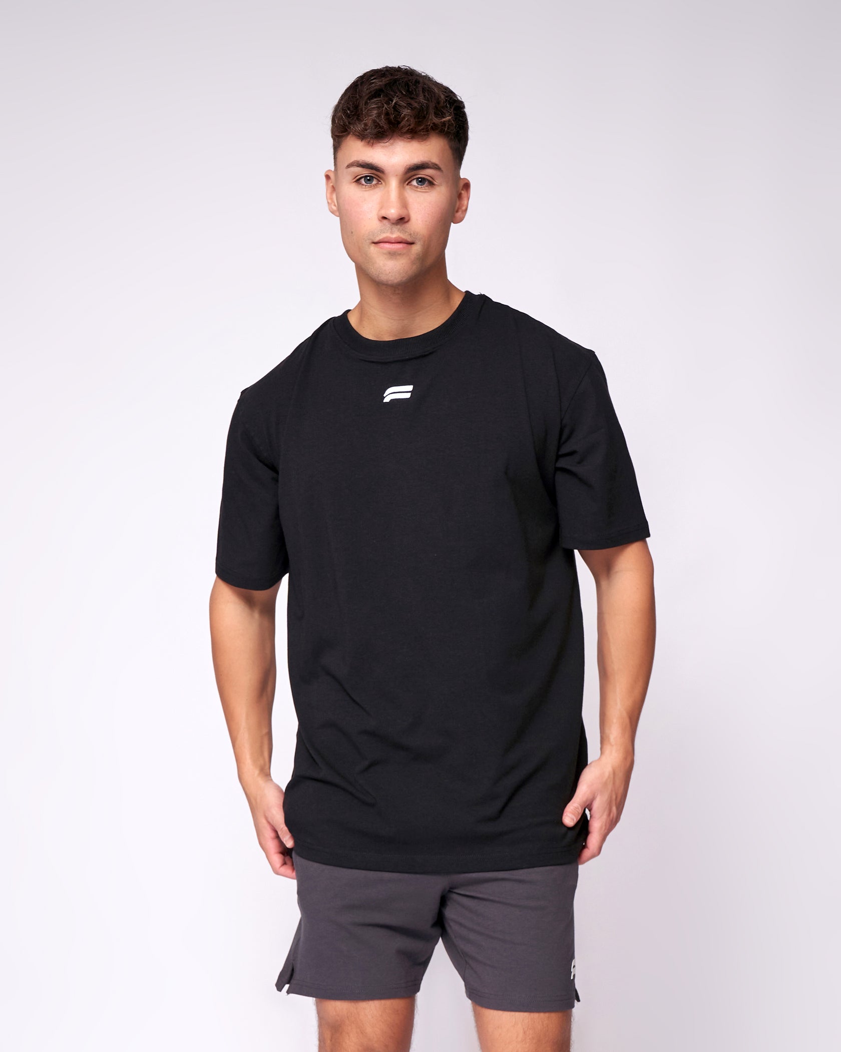 Essential Oversized T-Shirt - Black - Fortex Fitness