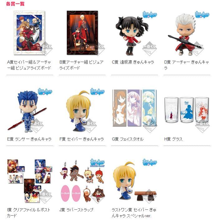 一番くじ Fate Grand Order B賞 C賞 ラストワン賞 一番くじ