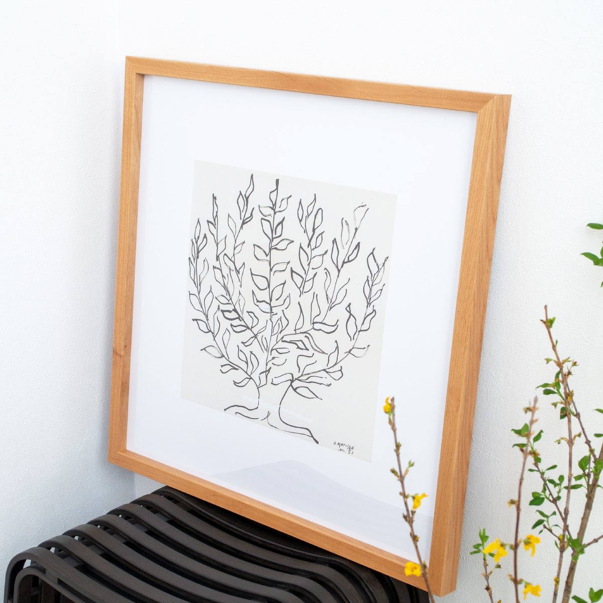 マティス 「Le platane」（プラタナス）額付ナチュラルアートプリント