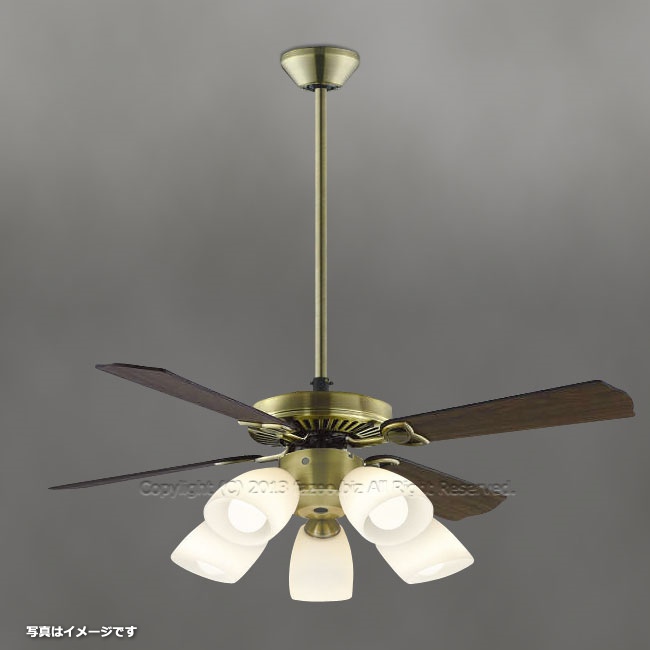 大風量 傾斜対応 LED 電球色/昼白色 5灯 コイズミ製シーリングファン