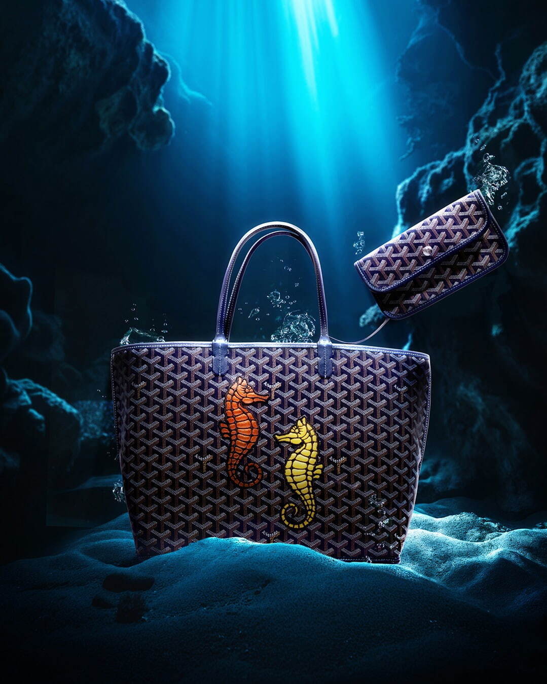 ヤ*ん様 【ゴヤール】 ネイビーモノグラムバッグ 正規品中敷き付き ヤ