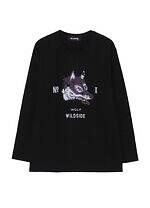 ワイルドサイド ヨウジヤマモト“狼＆兎”モチーフ長袖Tシャツ