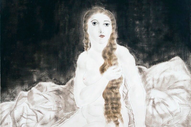 藤田嗣治 レオナール藤田 1924年 絵画「裸婦」 藤田嗣治 レオナール