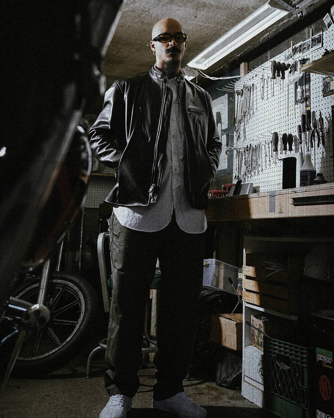 エンジニアードガーメンツ レザーライダース ネペンテス needles s2w8