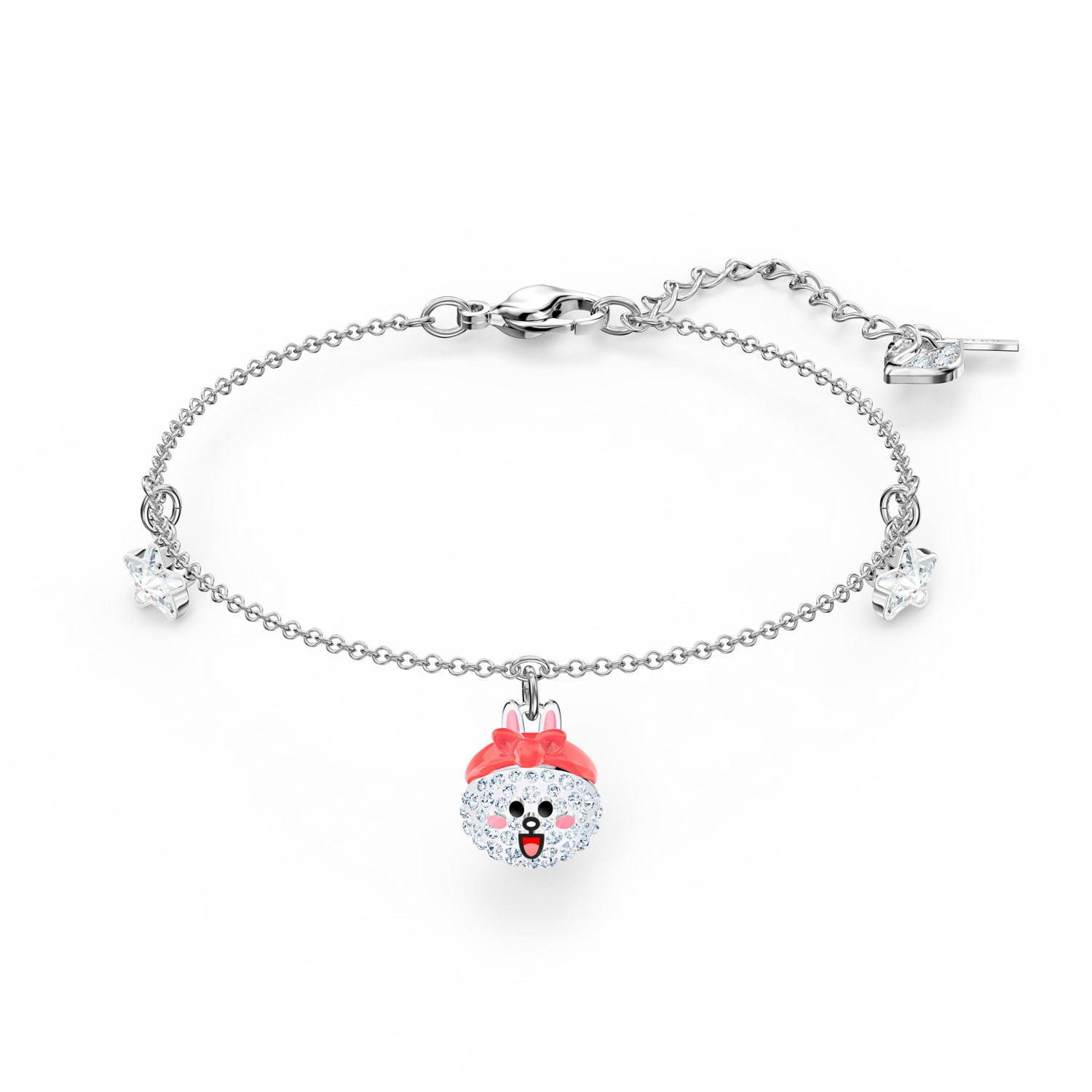 スワロフスキー×LINE フレンズ、クリスタル輝くブラウンのネックレスや