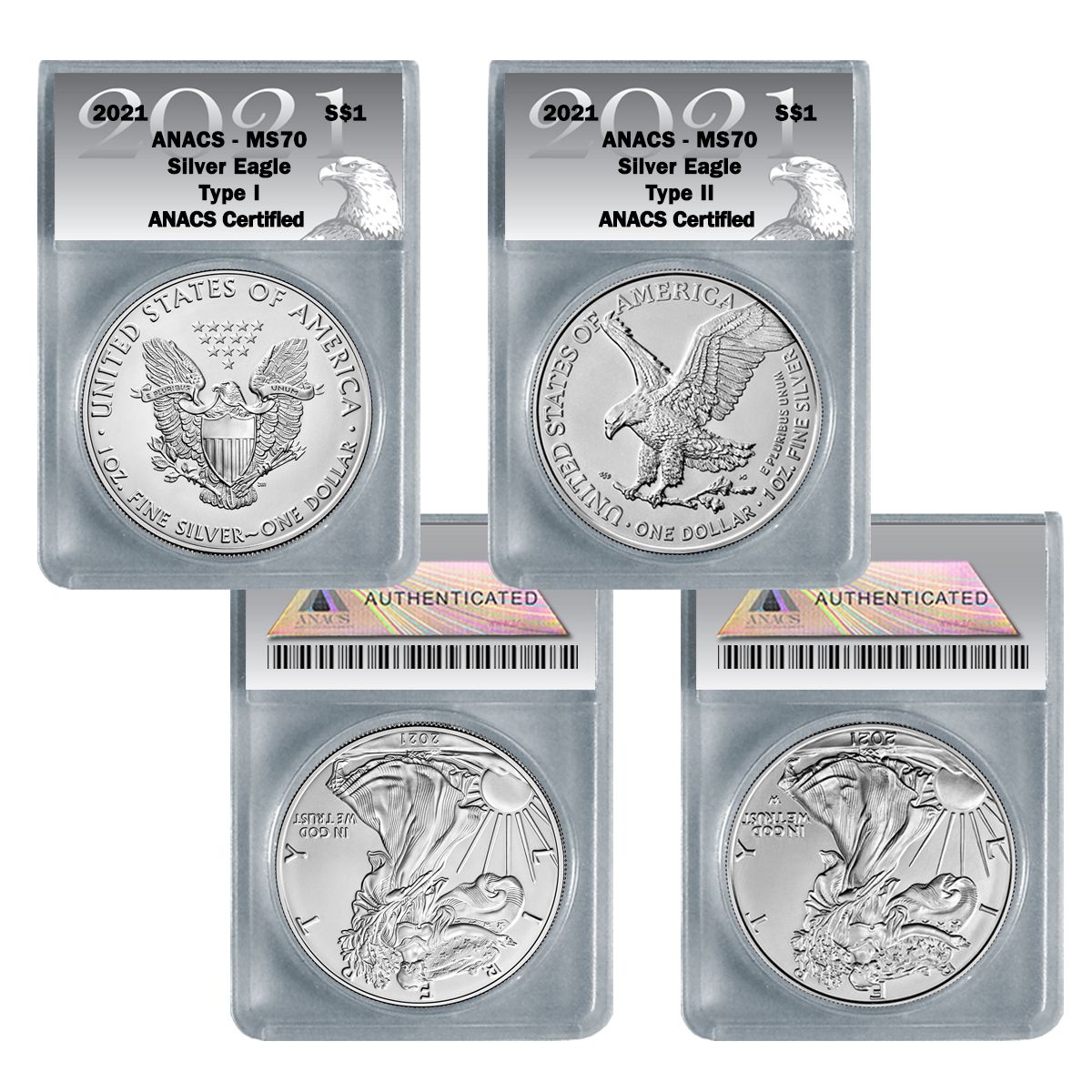新品】Silver Eagle シルバーイーグル銀貨2021PCGS MS70 楽天市場